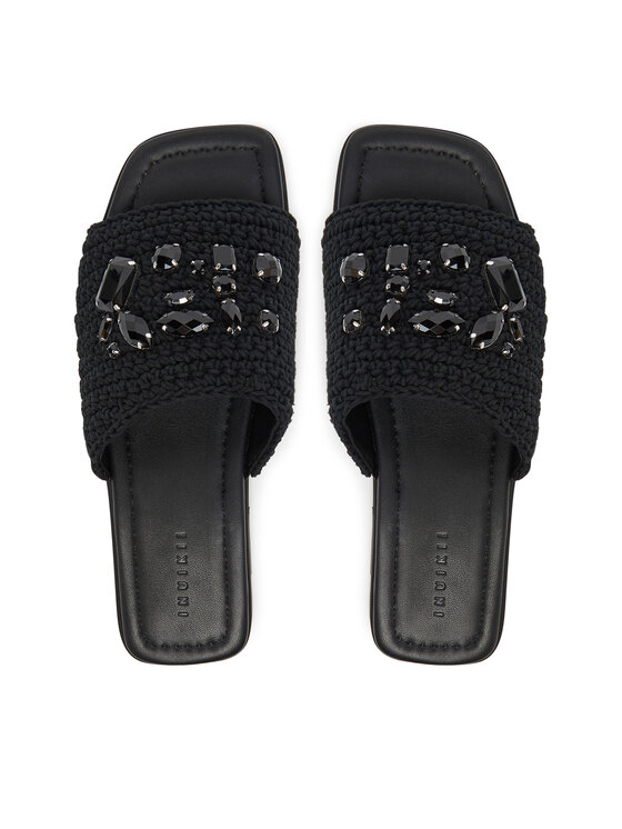 Inuikii Шльопанці Inuikii Classic Suede Velcro 70104-367 Чорний