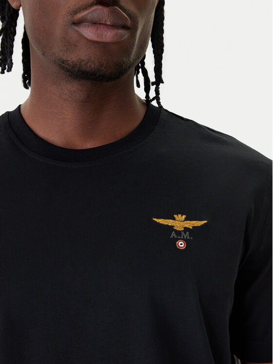 Aeronautica Militare Aeronautica Militare Camiseta 261TS1580UJ00372 Negro Regular Fit