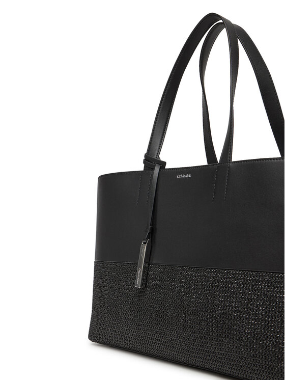 Calvin Klein Bolso Calvin Klein Ck Mixmedia Shopper_Raffia K60K613167 Negro