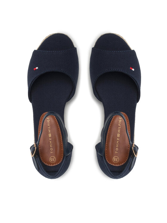 Tommy Hilfiger Espadrile Tommy Hilfiger Rope Wedge Sandal T3A7-32185-0048 M Mornarsko modra