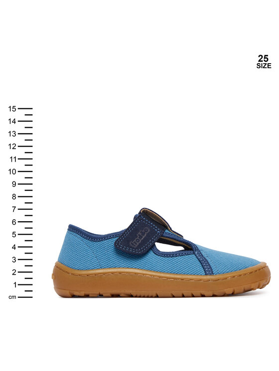 Froddo Papuče Froddo Barefoot Canvas T-Bar G1700439-1 S Plava