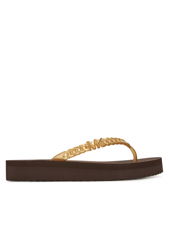 MICHAEL Michael Kors Šlepetės per pirštą MICHAEL Michael Kors Zaza 40S5ZAFA1B Ruda