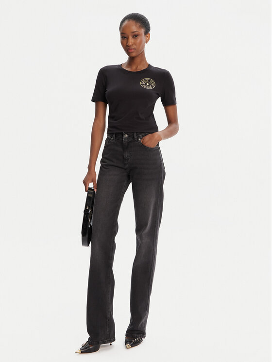 Versace Jeans Couture Versace Jeans Couture Camiseta 79HAHT01 CJ03T Negro Regular Fit