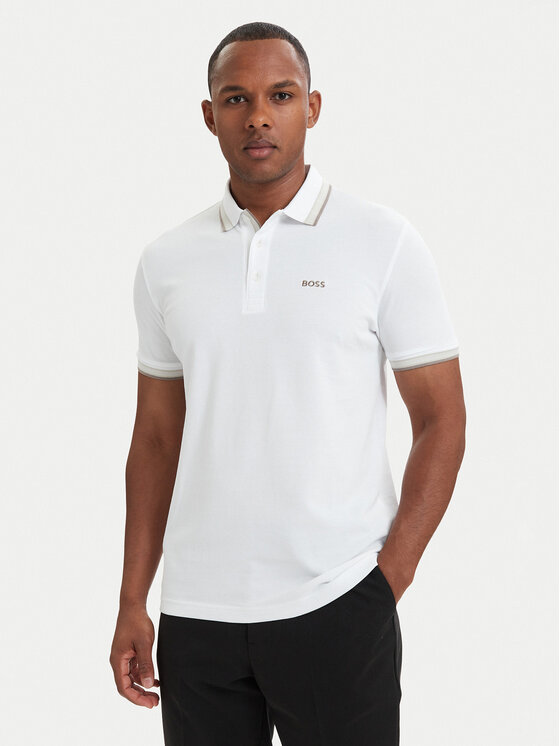 BOSS BOSS Поло Paddy 50469055 Білий Regular Fit