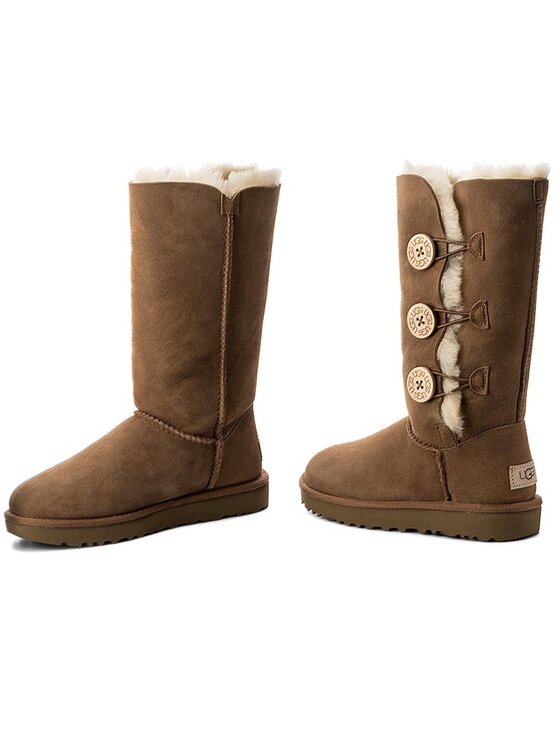 Ugg Śniegowce Ugg W Bailey Button Triplet II 1016227 Brązowy