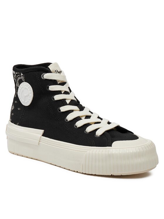 Pepe Jeans Tornacipő Pepe Jeans Samoi Divided PLS31554 Fekete