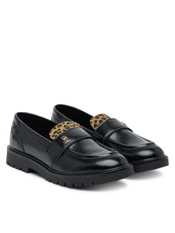 Tommy Hilfiger Pusbačiai Tommy Hilfiger Low Cut Shoe T3A4-34010-1850 Juoda