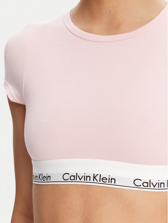 Calvin Klein Underwear Calvin Klein Underwear Marškinėliai LV00QF7213 Rožinė Slim Fit