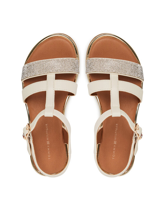 Tommy Hilfiger Sandali Tommy Hilfiger T3A2-33780-0371 M Écru