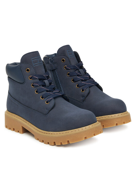 Tommy Hilfiger Turistická obuv Tommy Hilfiger T3X5-34125-1269 D Tmavomodrá