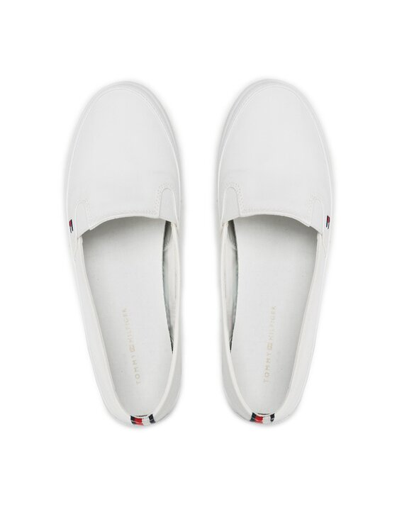 Tommy Hilfiger Tenisky Tommy Hilfiger Essential Kesha Slip-On FW0FW07121 Bílá