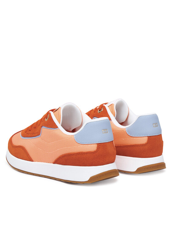 Tommy Hilfiger Sneakersy Tommy Hilfiger Th Retro Runner Mix FW0FW09410 Oranžová