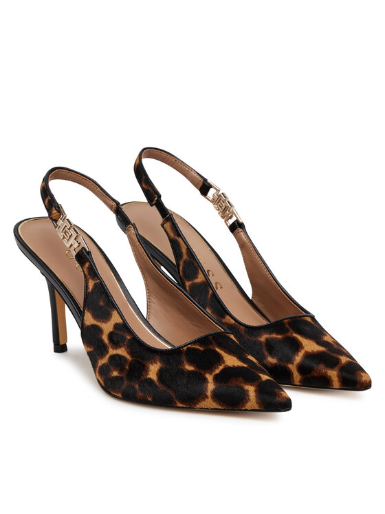 Guess Туфлі на шпильці Guess FLTNSH LEP05 Коричневий