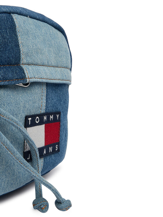 Tommy Jeans Geantă crossover Tommy Jeans Tjm Denim Patchwork Reporter AM0AM14287 Albastru