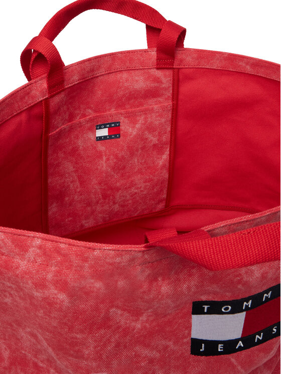Tommy Jeans Torebka Tommy Jeans Tjw Wave Flag Med Tote AW0AW18466 Koralowy