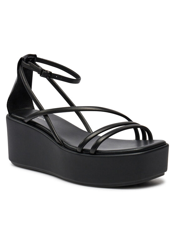Calvin Klein Сандали Calvin Klein Wedge Sandal 30 Lth HW0HW01949 Черен