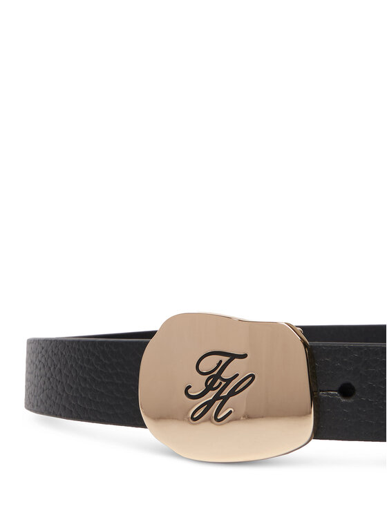 Tommy Hilfiger Pásek Tommy Hilfiger Th Plaque 2.5 Pebble AW0AW19152 Černá