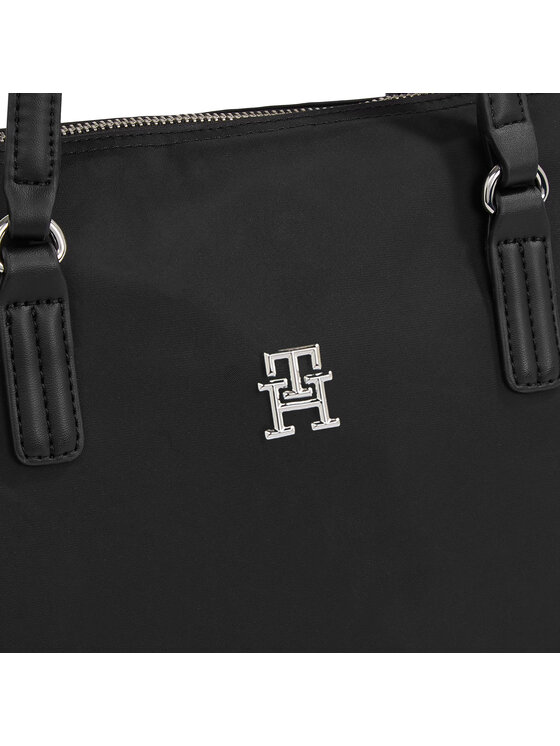 Tommy Hilfiger Táska Tommy Hilfiger Poppy Th Tote AW0AW15639 Fekete
