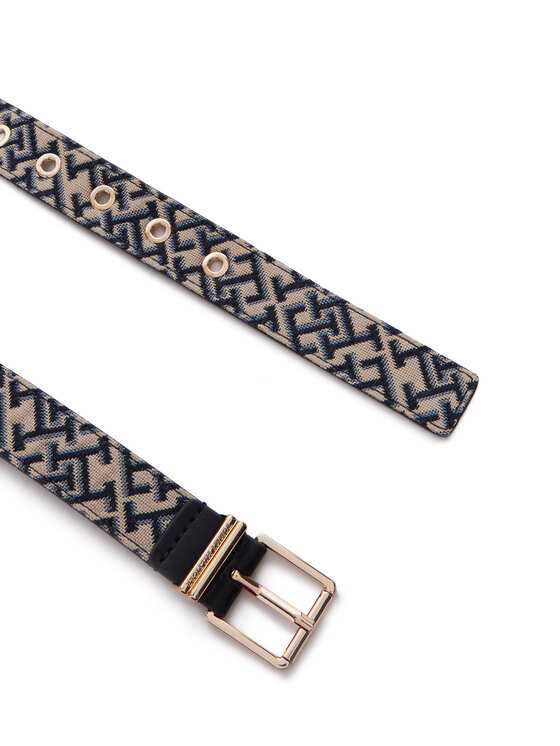 Tommy Hilfiger Cinturón Tommy Hilfiger Th Square 2.5 Jacquard AW0AW18894 Beis