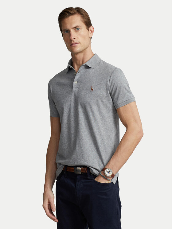Polo Ralph Lauren Polo Ralph Lauren Поло 710713130007 Сірий Custom Slim Fit