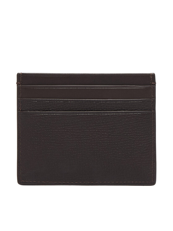 Calvin Klein Puzdro na kreditné karty Calvin Klein Premium Leather Cardholder LV04D1286G Hnedá