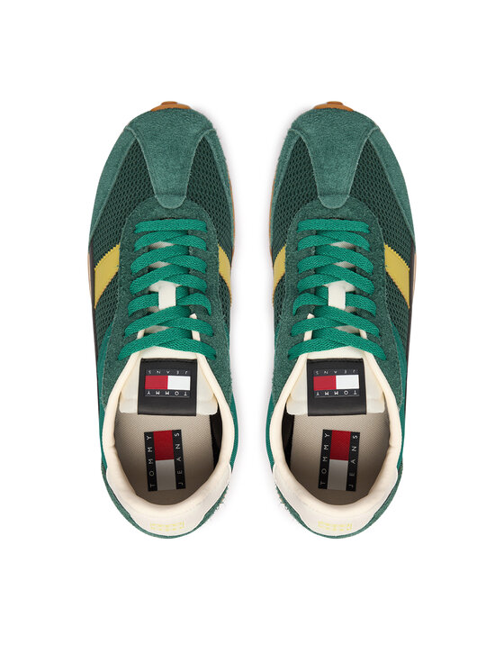 Tommy Jeans Snīkeri Tommy Jeans Retro Runner Archive Open Mesh EM0EM01715 Zaļš