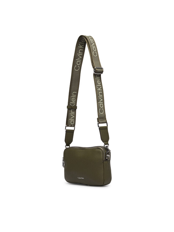 Calvin Klein Torebka Calvin Klein Webbing 2X Strap Camera Bag LV04F3656G Zielony ciemny