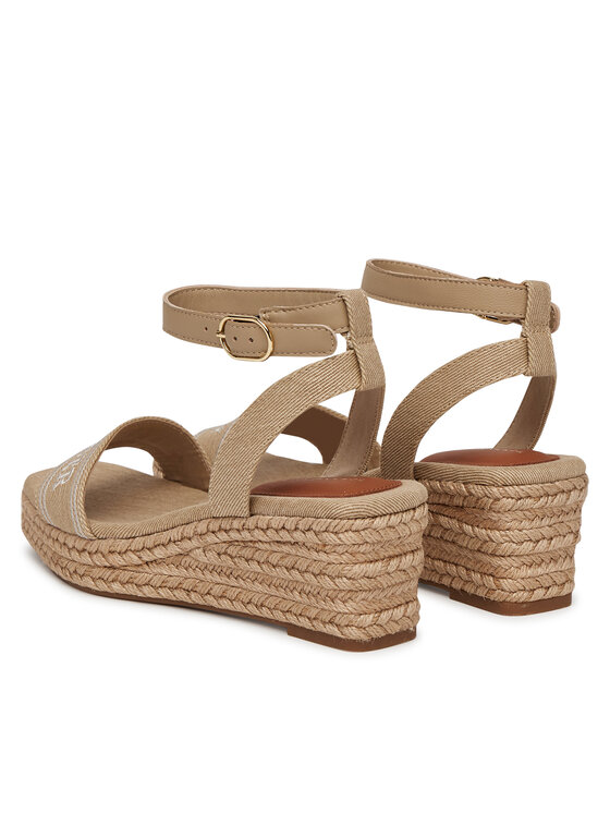 Tommy Hilfiger Espadrile Tommy Hilfiger Tommy Hilfiger Espad Mid Wedge FW0FW08805 Bež