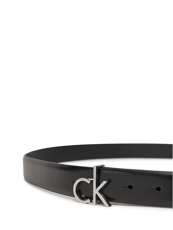 Calvin Klein Ženski pas Calvin Klein Ck Buckle Belt 3.0_Smooth K60K613156 Črna