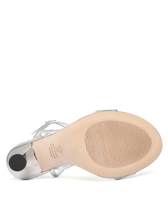 Stuart Weitzman Босоніжки Stuart Weitzman Naudistini Wrap 100 SM911 Срібний