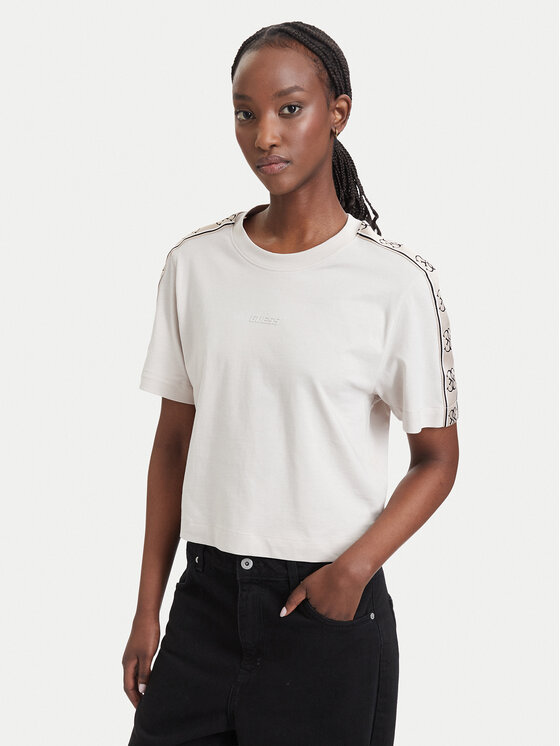 Guess Guess Camiseta V3RI08 I3Z14 Beis Regular Fit