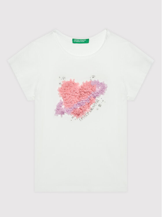 United Colors Of Benetton United Colors Of Benetton Футболка 3I1XG101W Білий Regular Fit