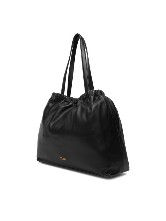 Tommy Hilfiger Дамска чанта Tommy Hilfiger Soft Leather Tote AW0AW18308 Черен