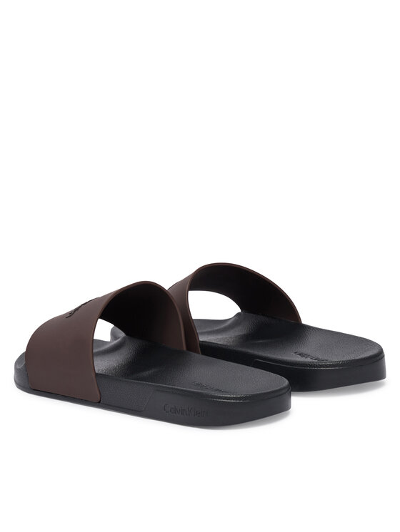 Calvin Klein Şlapi Calvin Klein Ess Slide Monobrand Cv HM0HM02107 Maro