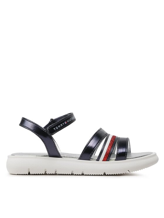 Tommy Hilfiger Sandále Tommy Hilfiger Stripes Velcro T4A2-32771-1372 M Tmavomodrá