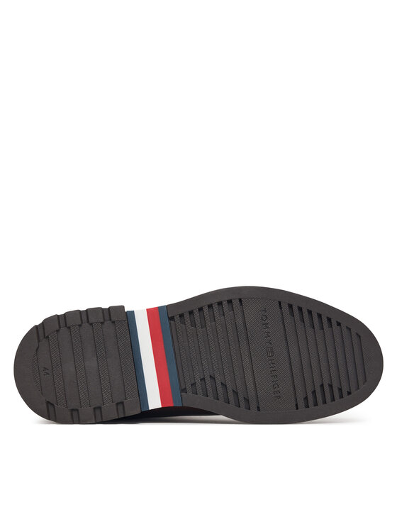 Tommy Hilfiger Členková obuv s elastickým prvkom Tommy Hilfiger Corporate Casual Lth Chelsea FM0FM05966 Hnedá