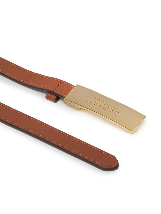 LAUREN RALPH LAUREN Dámsky opasok Lauren Ralph Lauren New Plaque 412873090002 Hnedá