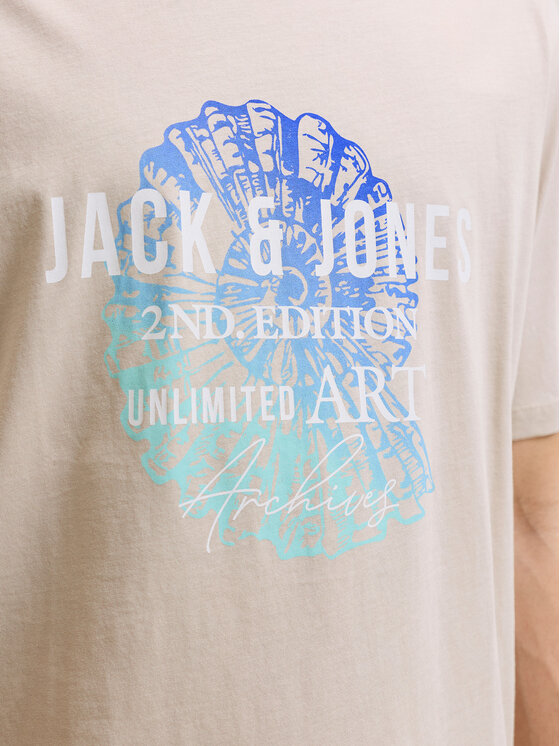 Jack & Jones Jack & Jones T-shirt Gradient Print 12288094 Beige chiaro Regular Fit