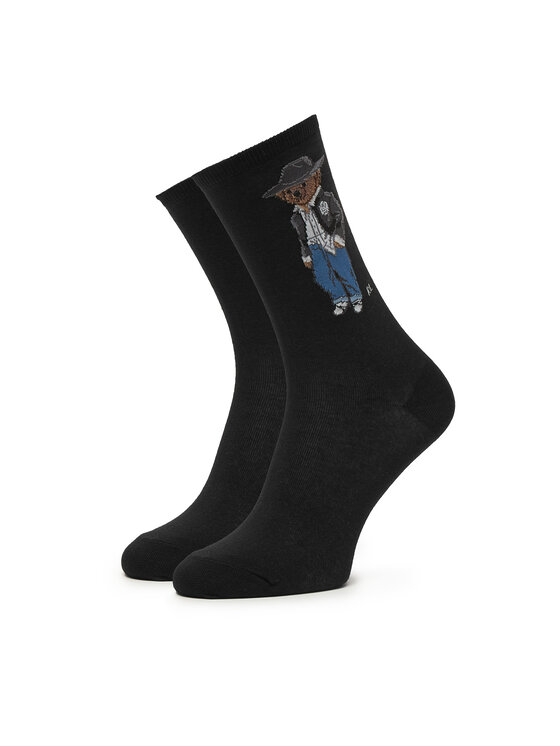Polo Ralph Lauren Довгі шкарпетки Polo Ralph Lauren Bear Snowflake 455P18210001 Чорний