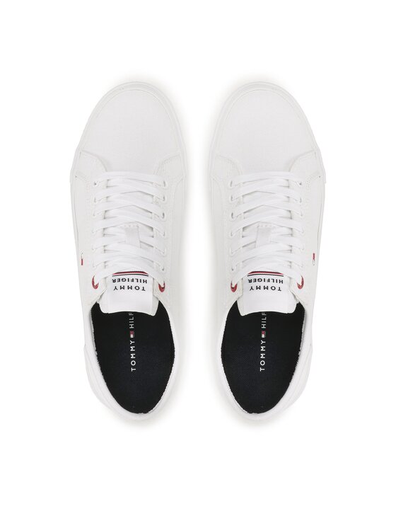 Tommy Hilfiger Scarpe sportive Tommy Hilfiger Core Corporate Vulc Canvas FM0FM04560 Bianco