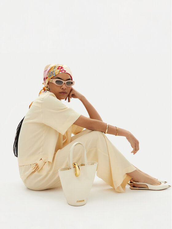 JACQUEMUS Kabelka JACQUEMUS Le Petit Bambol 24H243BA389-3173 Écru