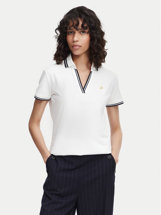 Beverly Hills Polo Club Beverly Hills Polo Club Polo P-SS26W-P0300 Blanco Regular Fit