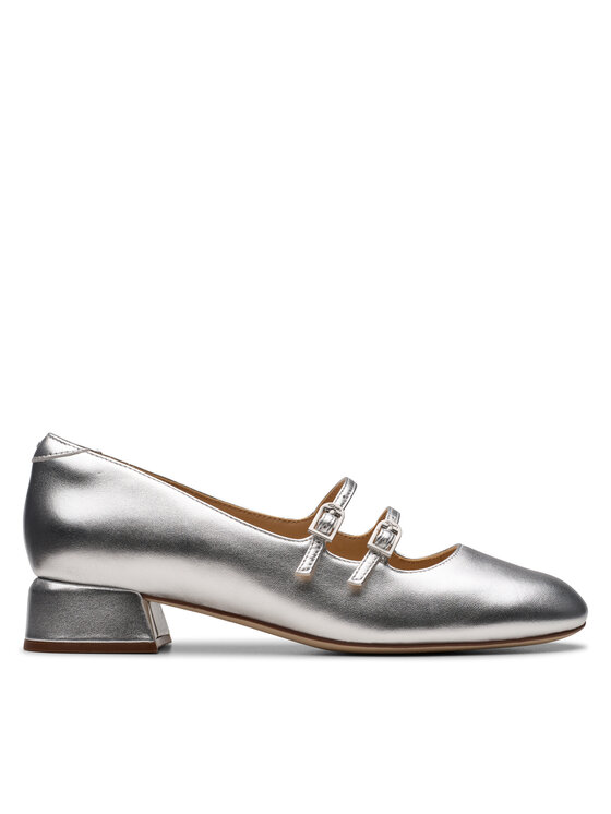Clarks Baleríny Clarks Daiss 30 Shine 26179900 Strieborná