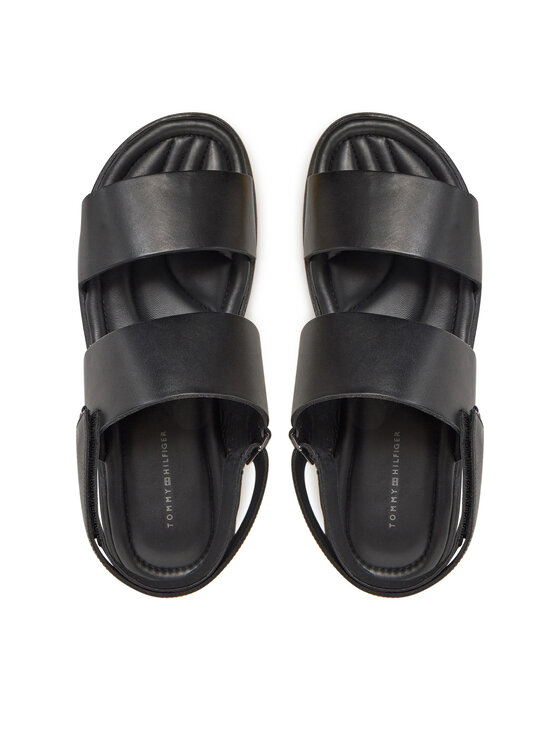 Tommy Hilfiger Sandály Tommy Hilfiger Premium Hilfiger Strappy Lh Sand FM0FM05356 Černá