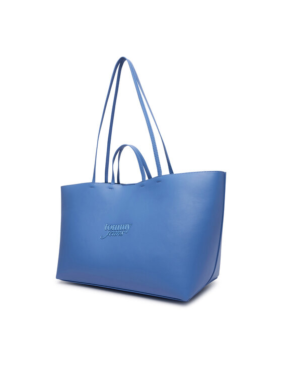 Tommy Jeans Geantă Tommy Jeans Tjw Must Tote AW0AW19051 Albastru deschis