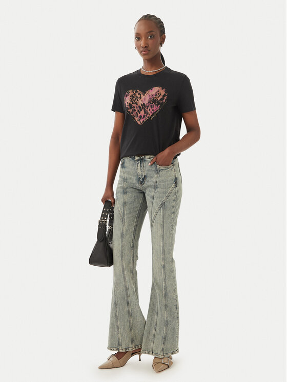 Desigual Desigual T-shirt Tiger 26SWTK53 Crna Regular Fit