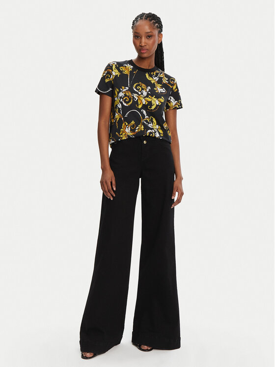 Versace Jeans Couture Versace Jeans Couture Футболка 78HAH613 Чорний Regular Fit