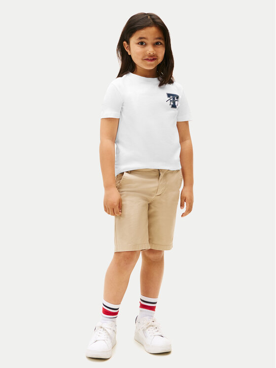 Tommy Hilfiger Tommy Hilfiger Majica Varsity Graphic KB0KB09868 Bela Regular Fit