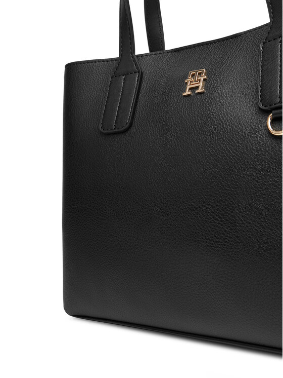 Tommy Hilfiger Torbica Tommy Hilfiger Th Distinct Mini Tote AW0AW17459 Crna