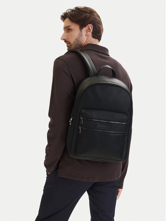 Tommy Hilfiger Rucsac Tommy Hilfiger Th Woven Backpack AM0AM14093 Negru